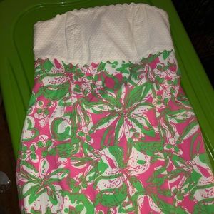 Lily Pulitzer strapless dress size 4